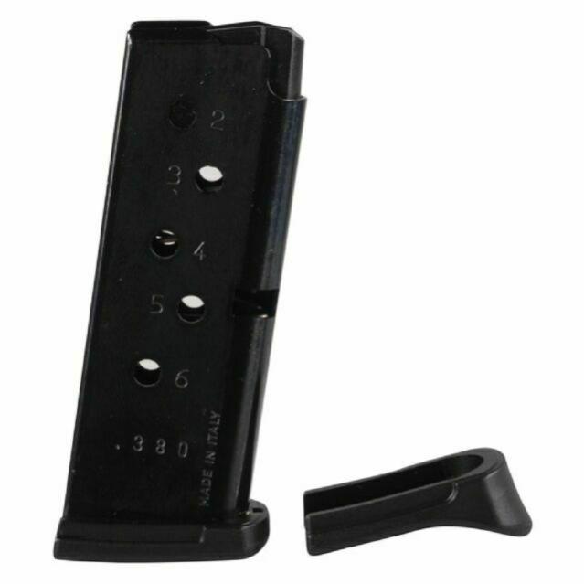 Cacerina de Repuesto RUGER LCP (90333 - 90621) 380 AUTO de metal 06 cartuchos con extensión en la base.