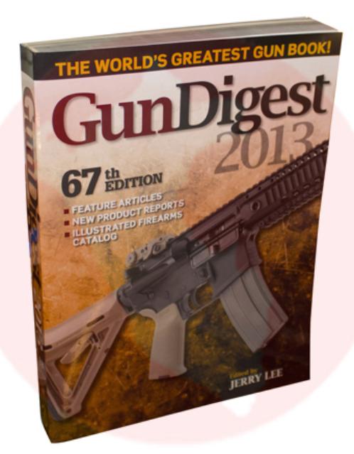 Libro de armas Gun Digest Books Gun Digest 2013 (W7133) Pasta suave 558 páginas a colores tamaño grande