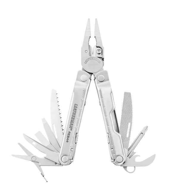 Herramienta Multipropósito LEATHERMAN Knifeless Rebar (832301) acero inoxidable de 16 funciones con funda de nylon, en blster.