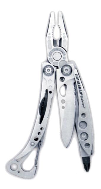 Herramienta Multipropósito LEATHERMAN Skeletool (830920) acero inoxidable de 07 funciones con clip y gancho, en caja.