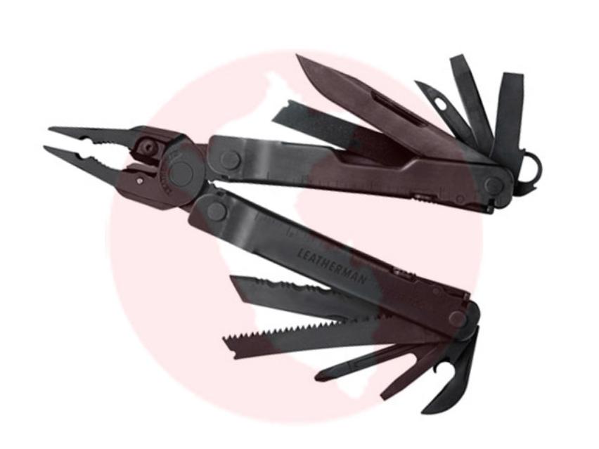 Herramienta Multipropósito LEATHERMAN Super Tool 300  (831152) acero pavonado de 19 funciones color negro, funda nylon, en blister