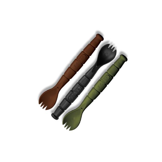 Cubiertos para camping KA-BAR 9909 de plástico de 6.8" (cuchara-tenedor) x 03 piezas.