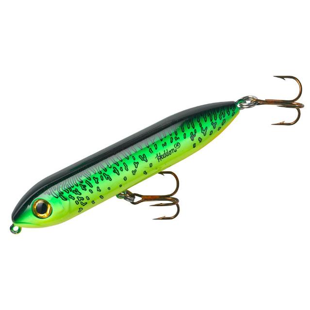 Señuelo paseante HEDDON Super Spook Jr. X9236 Color 04 Superficie Fluorecent Green Craw
