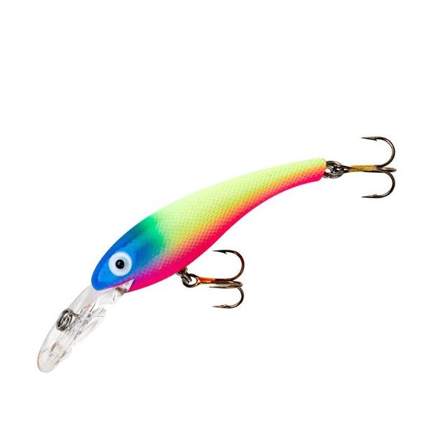 Señuelo tipo pescadito COTTON CORDELL Suspending Wally Diver CS62 Color 20 Blue/fire face/clown