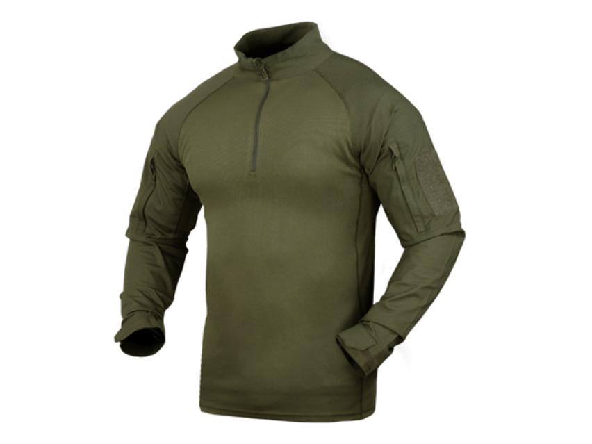Camiseta tactica Condor Combat (101065-001-XXL) verde XX-Large 2 bolsillos, cierres YKK