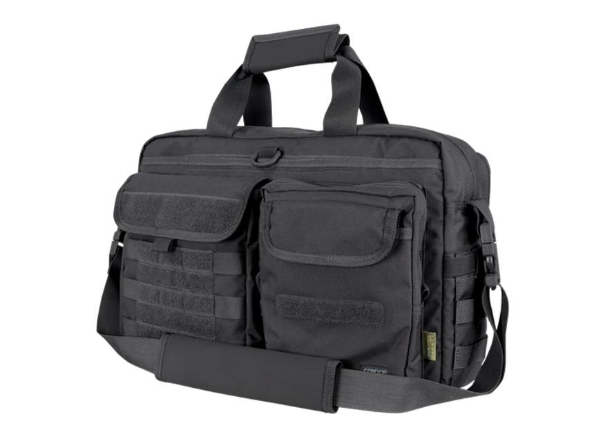 Maletin Táctico Elite Condor Metropoli Briefcase 111072-002 Cordura Negro con correa multibolsillos, con separador interno.