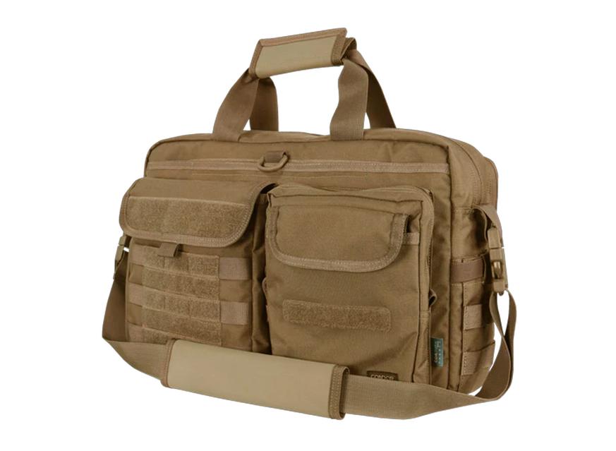Maletin Táctico Elite Condor Metropoli Briefcase 111072-498 Cordura Coyote con correa multibolsillos, con separador interno.