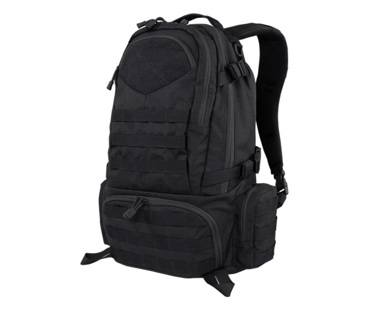 Mochila Tactica Elite Condor Titan Assault 111073-002 Cordura Negro con correa cintura multibolsillos.