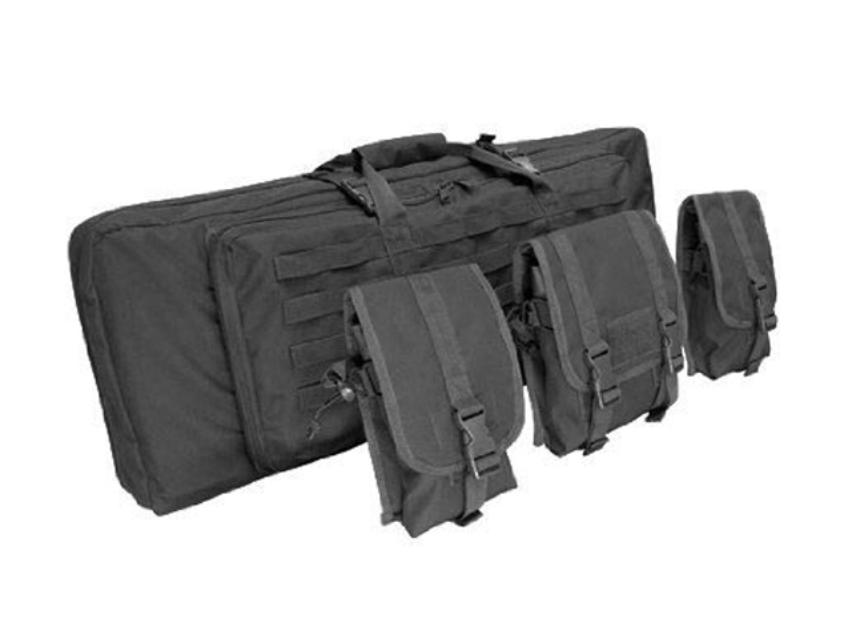 Funda Doble Armas Largas Condor Double Rifle (152-002) Nylon negro de 42" para 02 rifles.