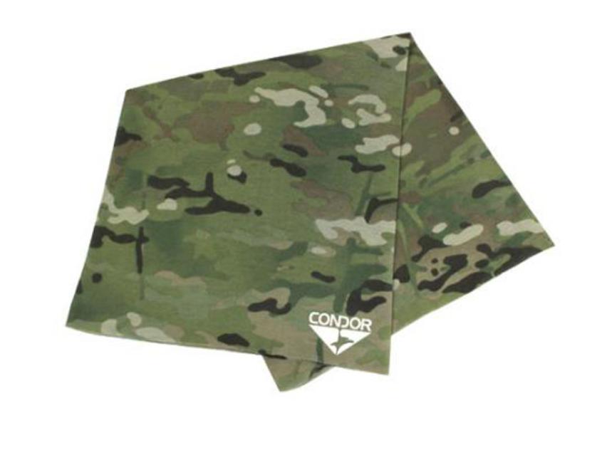 Pañuelo elastico Condor Multi Wrap (212-008) poliester Multicam 9.5"x9.5" configuraciones multiples