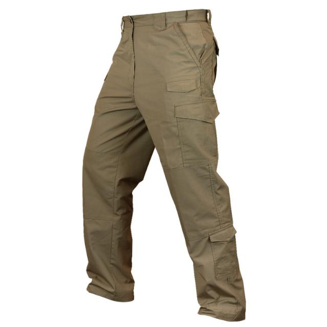 Pantalón Táctico Condor Sentinel (608-004-30-32) Color Khaki Talla # 30-32 poliestel y algodon; bolsillos varios