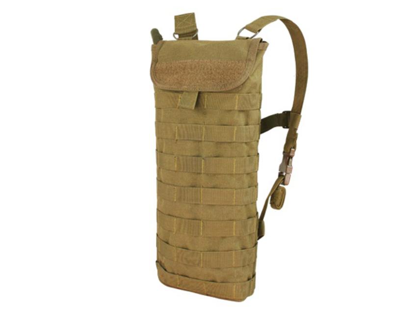 Mochila porta agua Condor Oasis Hydra Carrier (HCB3-498) Nylon Marrón Coyote de 2.5 Lts. con sistema MOLLE