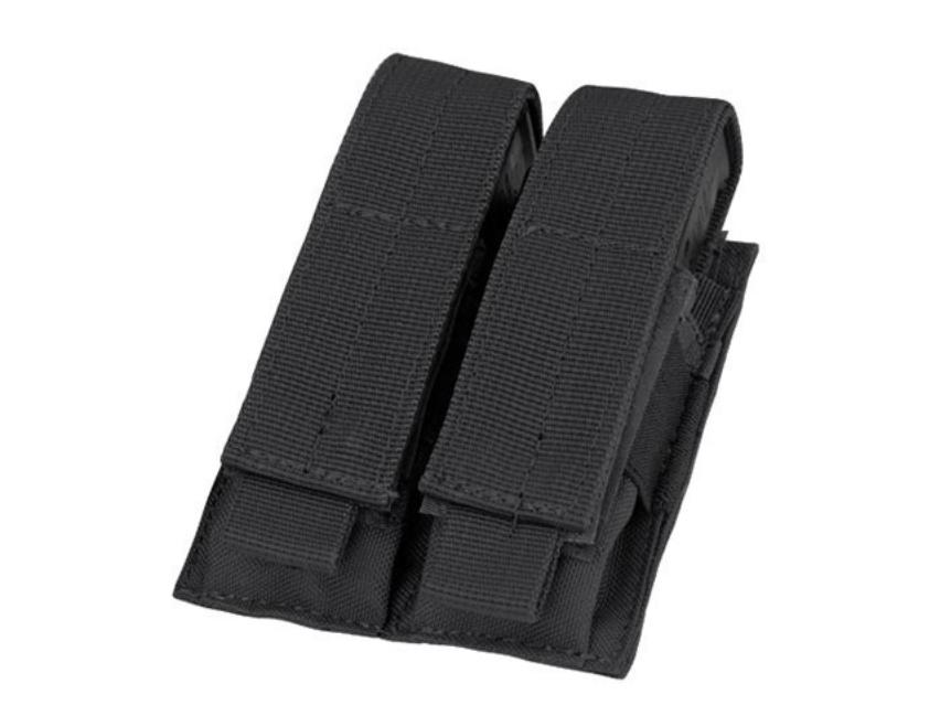 Porta Cargador Doble, Pistola Condor Pistol mag pouch (MA23-002) Color Negro hasta 2 cargadores con sistema MOLLE