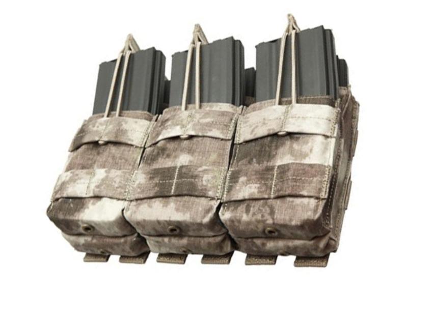 Porta cargador triple Condor Stacker M4 Mag Pouch MA44-009 A-Tacs AU 3 cargadores tipo M4 sistema MOLLE