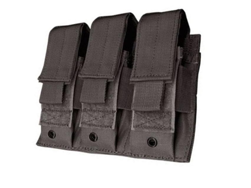 Porta cargador triple, pistola Condor Pistol Mag Pouch (MA52-002) negro 3 cargadores sistema MOLLE