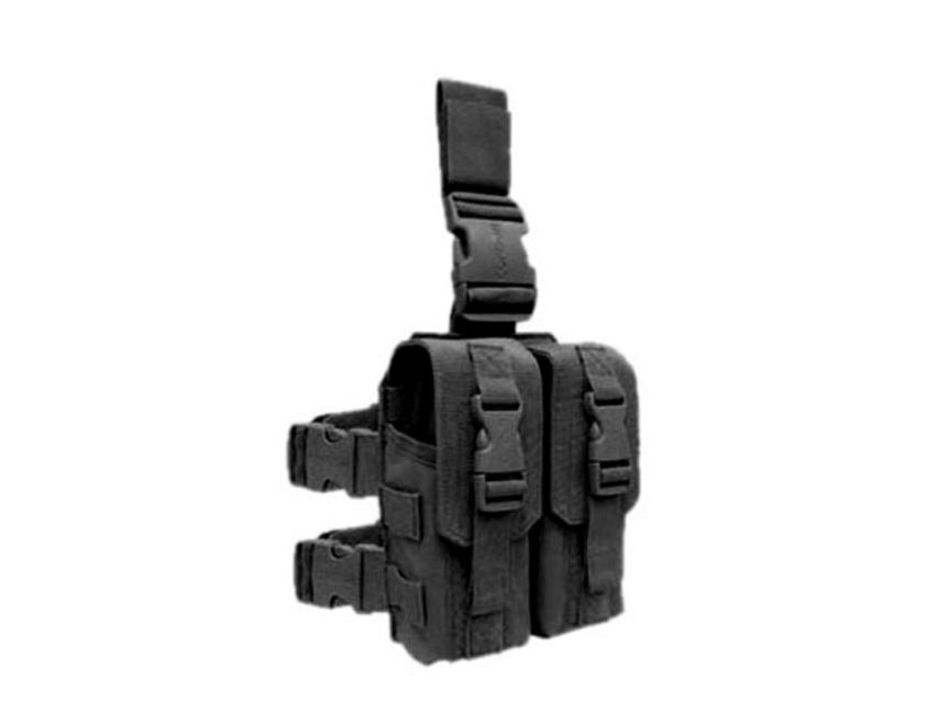 Portacargador de pierna Condor Drop Leg (MA65-002) negro 4 cargadores sistema MOLLE
