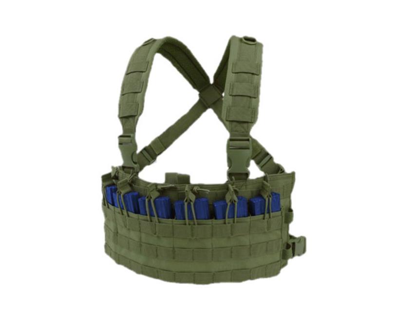 Plataforma de pecho Condor Rapid Assault (MCR6-001) verde 6 cargadores M4 sistema MOLLE